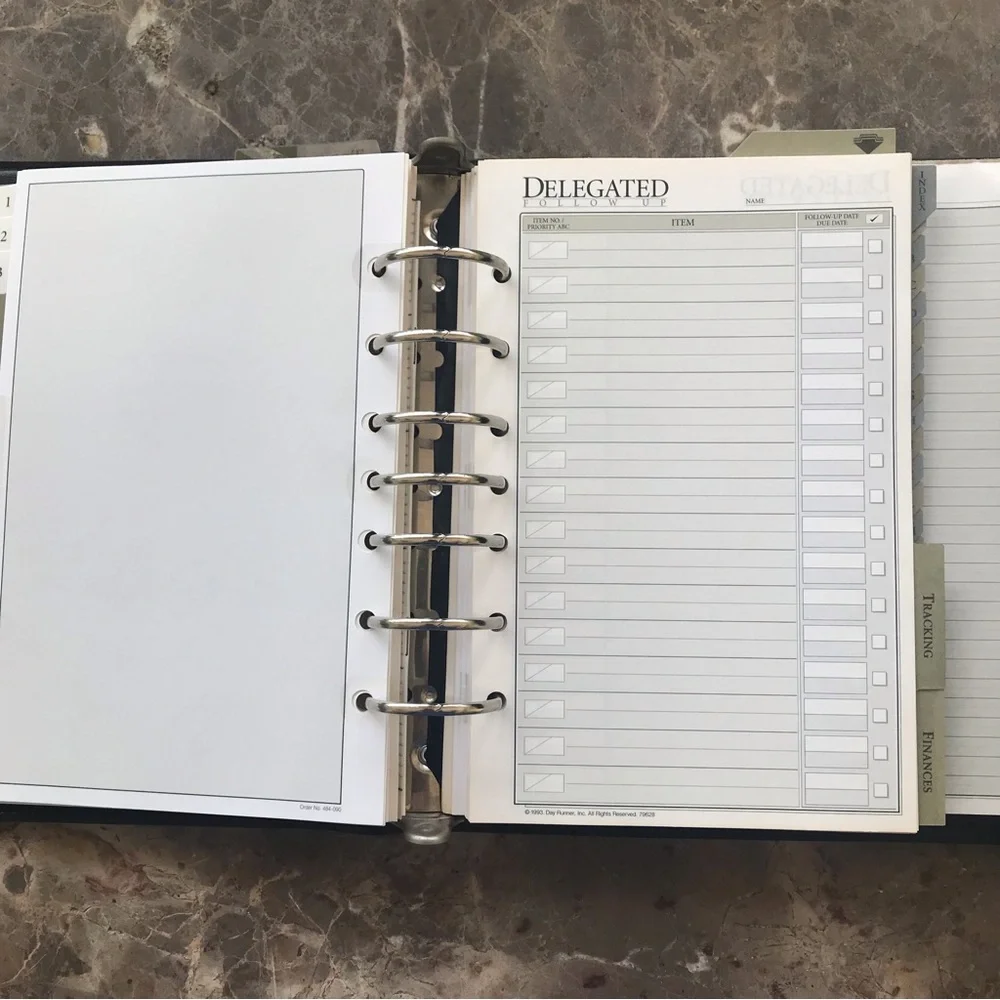 Vintage 90’s Planner, Day Runner with Pages
